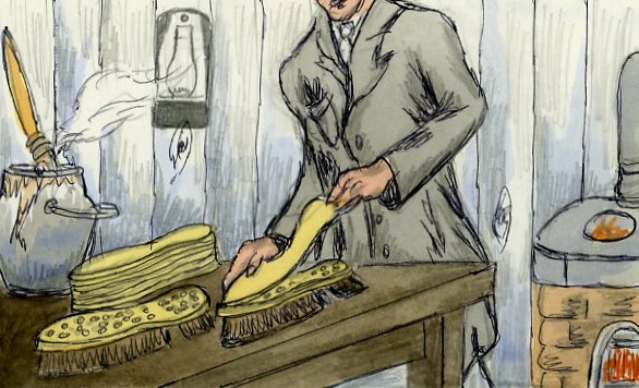 Applying top layer to brush